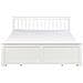 Letto Con Cassetti Contenitori Legno Di Pino Olendon 160 X 200 Cm Bianco - Foto miniatura 4