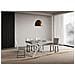 Tavolo allungabile 90x130/234 cm Plaker cemento gambe bianche - Foto miniatura 2