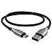 Cavo Di Sincronizzazione Da Usb-c A Usb-a Seriale Blindato Da 60w E 480 Mbps 1m, Nero - Foto miniatura 2