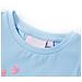 Maglietta da Bambina con Maniche Volant Azzurra 92 - Foto miniatura 3