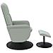 Lusso Casadino -  Poltrona Massaggio Reclinante Poggiapiedi Grigio Chiaro Velluto - Foto miniatura 4