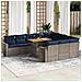 Set Divani da Giardino 11 pz con Cuscini in Polyrattan Grigio - Foto miniatura 2