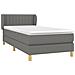 Giroletto a Molle con Materasso Grigio Scuro 80x200 cm Tessuto - Foto miniatura 3