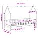 Giroletto Casetta Bambini Marrone Cera 80x200 cm Massello Pino - Foto miniatura 9
