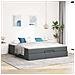 Struttura Letto Pouf con Materasso 160x200 cm in Tessuto - Foto miniatura 3