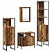 Set di Mobili da Bagno in 4 Pezzi Legno Invecchiato - Foto miniatura 1