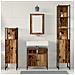 Set di Mobili da Bagno in 4 Pezzi Legno Invecchiato - Foto miniatura 4