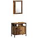 Set di Mobili da Bagno in 4 Pezzi Legno Invecchiato - Foto miniatura 6