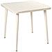 Tavolo Da Pranzo Da Giardino Naturno 80 Cm 80 Cm Metallo Beige Chiaro - Foto miniatura 2