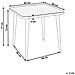 Tavolo Da Pranzo Da Giardino Naturno 80 Cm 80 Cm Metallo Beige Chiaro - Foto miniatura 7