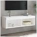 Mobile Porta TV con Luci LED Bianco 100x30x30 cm - Foto miniatura 2