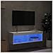Mobile Porta TV con Luci LED Bianco 100x30x30 cm - Foto miniatura 3