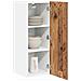 Armadio pensile con porta Riga 2 pcs Legno Antico e Bianco - Foto miniatura 3