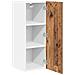 Armadio pensile con porta Riga 2 pcs Legno Antico e Bianco - Foto miniatura 5