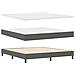 Letto a molle con testiera Grigio scuro 200 x 180 cm Poliestere - Foto miniatura 4