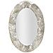 Specchio Da Parete Argelux Ovale Con Cornice Argento Martellato 97,5x137 Cm - Foto miniatura 1