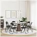 Sedia pieghevole 8 pcs Nero 48 x 43,5 x 81 cm Pelle Sintetica - Foto miniatura 4