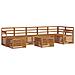 Set divani 8 pcs Naturale Legno di Acacia Massello - Foto miniatura 1