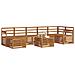 Set divani 8 pcs Naturale Legno di Acacia Massello - Foto miniatura 3