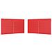 Parete per tenda da festa 2 pcs Rosso 400 x 195 cm PE e Acciaio - Foto miniatura 1