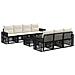 Set Divano da Giardino 8 pz Nero polyrattan - Foto miniatura 1