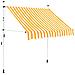 Tenda da Sole Retrattile Manuale 200cm Strisce Arancione Bianco - Foto miniatura 1