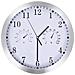 Orologio Da Parete Al Quarzo Igrometro Termometro 30 Cm Bianco - Foto miniatura 1