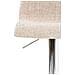 Sgabello Alto Hoover in Stoffa E Metallo I Sgabello Bar Design Regolabile 59-80 CM I Sedia Sgabello Cucina Girevole 360° con Schienale Crema - Foto miniatura 5
