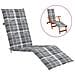 Cuscino Per Sdraio Grigio A Quadri (75+105) x50x4 Cm - Foto miniatura 1