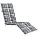 Cuscino Per Sdraio Grigio A Quadri (75+105) x50x4 Cm - Foto miniatura 3