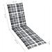 Cuscino Per Sdraio Grigio A Quadri (75+105) x50x4 Cm - Foto miniatura 11