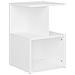 Comodino Bianco 35x35x55 cm in Legno Multistrato - Foto miniatura 2