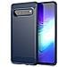 Custodia Compatibile Con Samsung Galaxy S10 5g In Brushed Blu - Coperchio Protettivo In Silicone Tpu Flessibile In Look Acciaio Inossidabile-fibra Di Carbonio - Foto miniatura 1