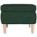 Poggiapiedi con Gambe in Legno Verde Scuro in Tessuto - Foto miniatura 2