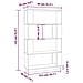 Libreria / divisorio Bianco 80x25x132 Cm Legno Massello Di Pino - Foto miniatura 8