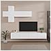 Set Di Mobili Porta Tv 7 Pz Bianco In Legno Multistrato - Foto miniatura 1