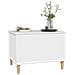 Tavolino Da Salotto Bianco 60x44,5x45 Cm In Legno Multistrato - Foto miniatura 3