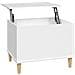 Tavolino Da Salotto Bianco 60x44,5x45 Cm In Legno Multistrato - Foto miniatura 1