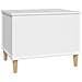 Tavolino Da Salotto Bianco 60x44,5x45 Cm In Legno Multistrato - Foto miniatura 6