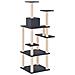 Albero Per Gatti Con Tiragraffi In Sisal Grigio Scuro 153 Cm - Foto miniatura 4