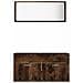 Set Mobili Da Bagno 2 Pz Rovere Fumo In Legno Multistrato - Foto miniatura 2