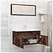 Set Mobili Da Bagno 2 Pz Rovere Fumo In Legno Multistrato - Foto miniatura 6