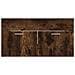 Set Mobili Da Bagno 2 Pz Rovere Fumo In Legno Multistrato - Foto miniatura 8