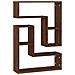 Mensole Parete 2pz Rovere Marrone 50x15x50 Cm Legno Multistrato - Foto miniatura 2