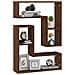 Mensole Parete 2pz Rovere Marrone 50x15x50 Cm Legno Multistrato - Foto miniatura 3