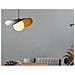 Lampadario Con Altezza Regolabile L. 32 X H. 9 105 Cm In Metallo Nero E Bianco - Arlette - Foto miniatura 1