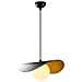 Lampadario Con Altezza Regolabile L. 32 X H. 9 105 Cm In Metallo Nero E Bianco - Arlette - Foto miniatura 4