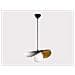 Lampadario Con Altezza Regolabile L. 32 X H. 9 105 Cm In Metallo Nero E Bianco - Arlette - Foto miniatura 2