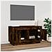 Mobile Porta Tv Rovere Fumo 80x35x45 Cm In Legno Multistrato - Foto miniatura 3