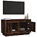 Mobile Porta Tv Rovere Fumo 80x35x45 Cm In Legno Multistrato - Foto miniatura 9